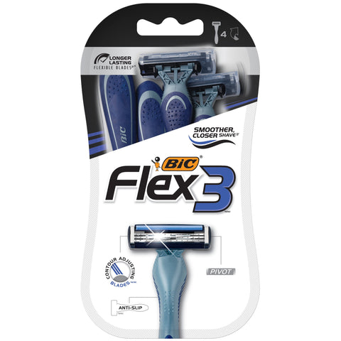 Bic Flex 3 Razor 4 CT, 12/cs