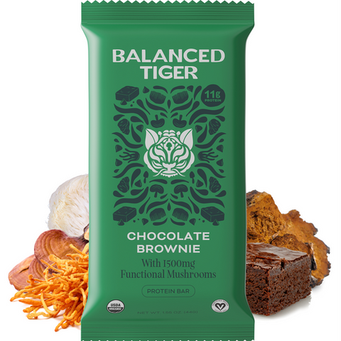 Balanced Tiger Protein Bar Chocolate Brownie 1.55 Oz, 12/cs. EXP: 8/11/2026