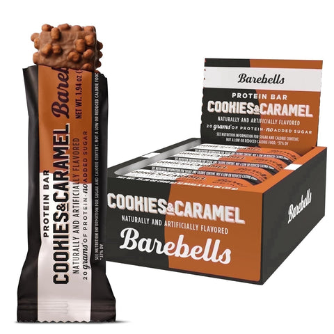 Barebells Protein Bar -Cookies & Caramel 55 G (1.94 Oz), 12/cs. EXP: 04/29/2027