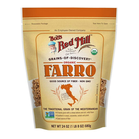 Bob's Red Mill Organic Farro 24 Oz, 4/cs. EXP: 1/31/2028