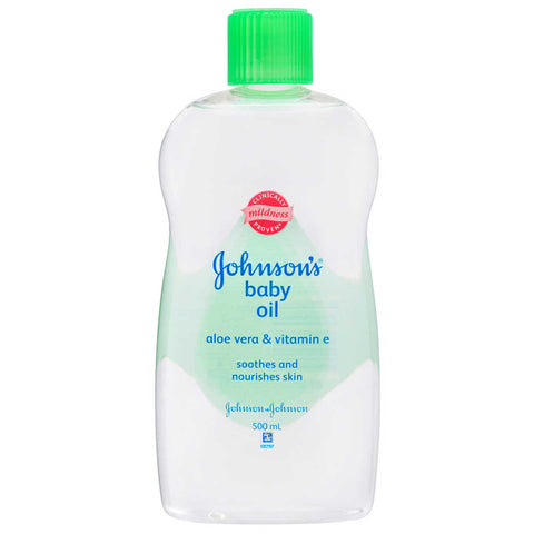 Johnson Baby Oil -Aloe 500 Ml, 12/cs.