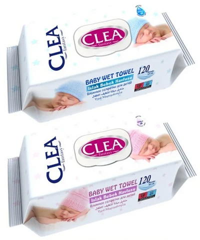 Clea Baby Wipes 120 Ct, 24/cs.