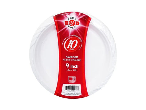 9 White Microwave Plate 10 CT, 36/cs.