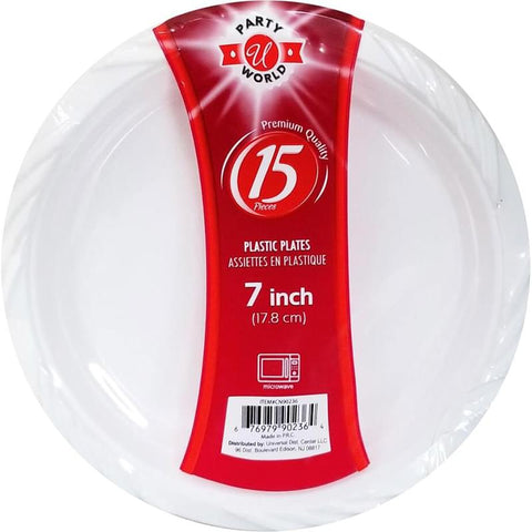 7 White Microwave Plate 15 CT, 36/cs.