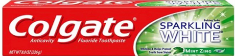 Colgate Toothpaste -Sparkling White Mint Zing 8 Oz, 24/cs.