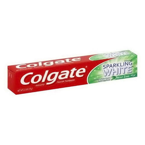 Colgate Toothpaste -Sparkling White Mint Zing 2.5 Oz, 24/cs.
