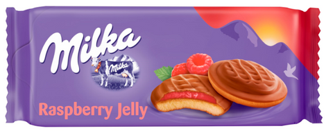 Milka Choco Jaffa Cookies with Raspberry Jelly Filling 147 G (5.18 Oz), 24/cs EXP: 08/06/2026