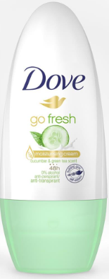 Dove Roll-On Women -Cucumber & Green Tea 50 Ml, 6/cs.