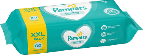 Pampers Baby Wipes -Sensitive 80 Ct, 15/cs.