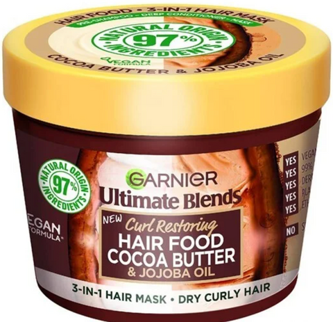 Garnier Hair Mask -Ultimate Blends Cocoa Butter 390 Ml, 6/cs