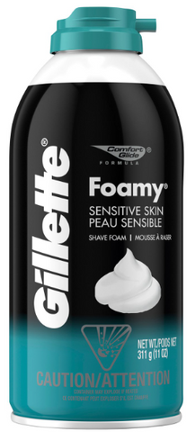 Gillette Foamy Shaving -Sensitive 11 Oz, 12/cs.