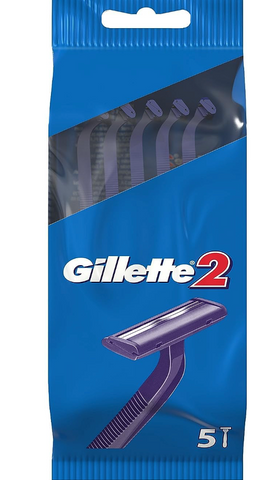Gillette Razor II 5 pack (***28703) -Blue 24/cs.