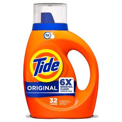 Tide Liquid Detergent -Original HE 40 Oz, 6/cs