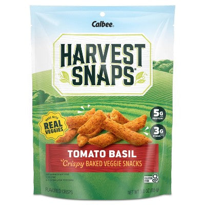 Calbee Harvest Snaps Tomato Basil 3 Oz, 12/cs. EXP: 11/07/2026