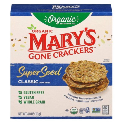 Marys Gone Crackers Organic  -Super Seed Classic 4 Oz, 6/cs