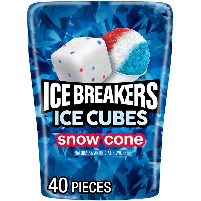 Ice Breakers Ice Cubes Snow Cone Sugar Free Gum 40 CT, 4/cs  EXP: 06/30/2027