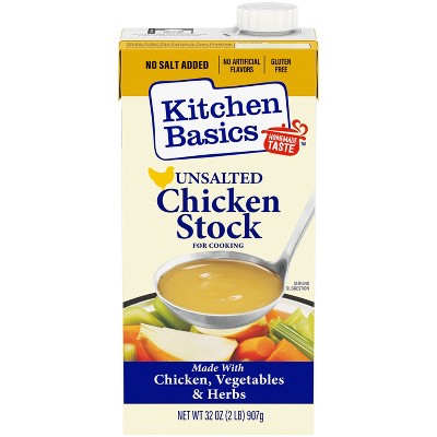Kitchen Basics Unsalted Chicken Stock 32 Oz, 12/cs.  EXP: 06/11/2027