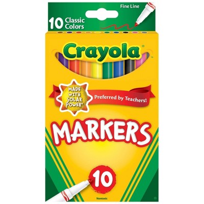 Crayola Fine Line Markers 10 CT, 12/cs.