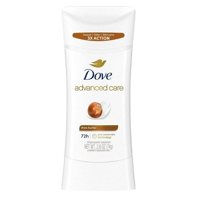 Dove Advanced Care Deo Stick -Shea Butter 2.6 Oz, 12/cs.