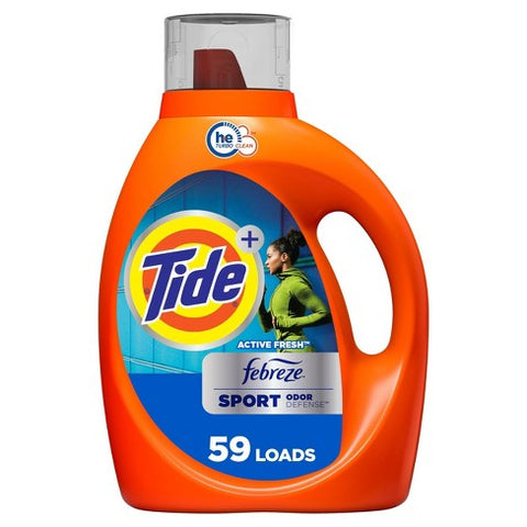 Tide Liquid Detergent -Febreze Sport 64 Loads 84 Oz (2.48 L) , 4/cs.