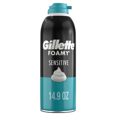 Gillette Shave Foam -Sensitive 200 Ml, 6/cs.