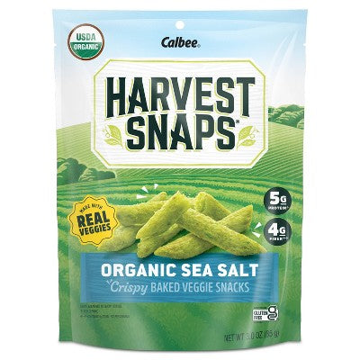 Calbee Harvest Snaps Lightly Salted Snapea Crisps 3.3 Oz, 12/cs.  EXP: 11/14/2026