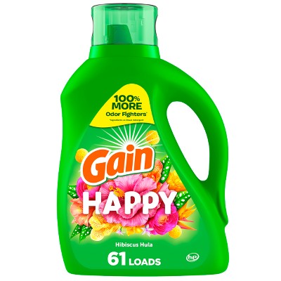 Gain Laundry Detergent -Happy  88 Oz (2.6 L), 4/cs.