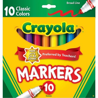 Crayola Broad Line Markers 10 CT, 12/cs.