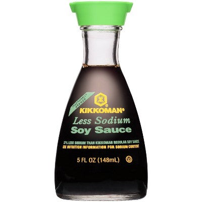 Kikkoman Soy Sauce Low Sodium Pourable 5 Oz, 12/cs EXP:01/27/2029