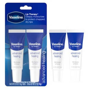 Vaseline Lip Therapy Advanced Healing Lip Protectant Tubes  0.35 Oz 2 CT, 12/cs