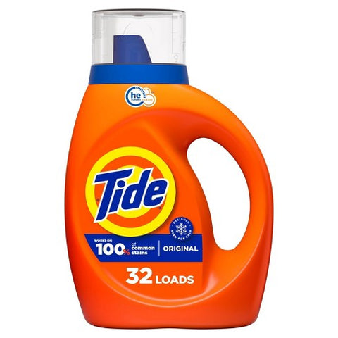 Tide Liquid Detergent -Original HE 42 Oz (1.24 L), 6/cs