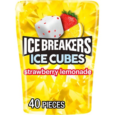 Ice Breakers Ice Cubes Strawberry Lemonade Sugar Free Gum 40 CT, 6/cs EXP:06/27