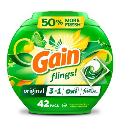 Gain Flings Pod Ultra Oxi -Super Fresh Blast 42 Ct, 4/cs.
