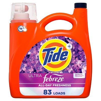 Tide Liquid Detergent -Febreze Spring Renewal 117 Oz, 4/cs.