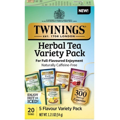 Twinings Tea -Herbal Tea Variety Pack 20 Ct, 6/cs.