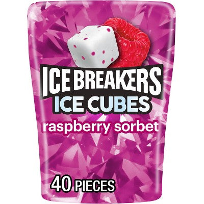 Ice Breakers Ice Cubes Rasberry Sugar Free Gum 40 CT, 6/csEXP:05/27