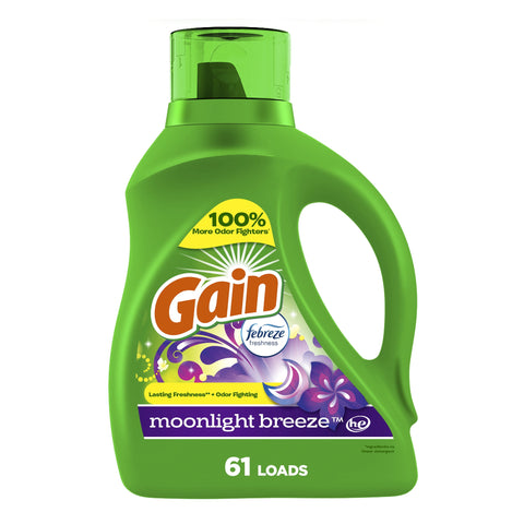 Gain Laundry Detergent -Moonlight Breeze 88 Oz (2.6 L), 4/cs.