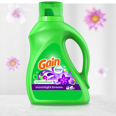 Gain Laundry Detergent -Moonlight Breeze 65 Oz (1.92 L), 4/cs.