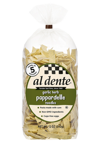 Al Dente Garlic Herb Pappardelle 12 Oz, 6/cs
