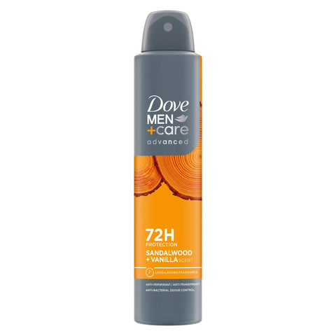 Dove Body Spray Men -Sandalwood Vanilla 250 Ml, 6/cs.