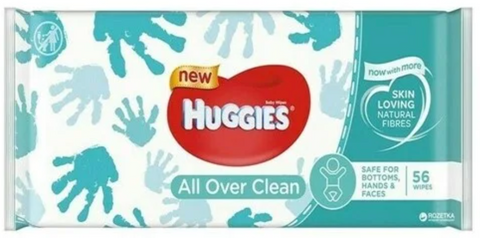 Huggies Baby Wipes -All Over Clean 56 CT, 10/cs.