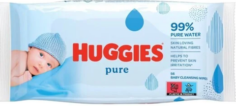 Huggies Baby Wipes -Pure 56 Ct, 10/cs.