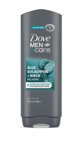 Dove Body Wash Men -Eucalyptus+Mint 400 Ml, 12/cs.