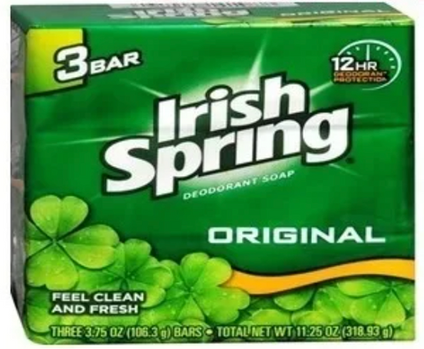 Irish Spring Bar Soap 3 pk. -Original 3.75 Oz, 18/cs.