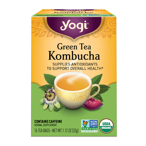 Yogi Tea -Green Tea Kombucha 16 Ct, 6/cs.  EXP: 09/04/2027