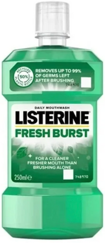 Listerine Mouthwash -Fresh Burst 250 Ml, 24/cs.