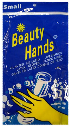 Latex Glove Small Yellow Flock Lined, 12/cs