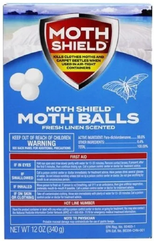 Moth Shield Balls -Fresh Linen 12 Oz, 12/cs.