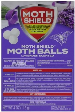 Moth Shield Balls -Lavender 4 Oz, 24/cs.