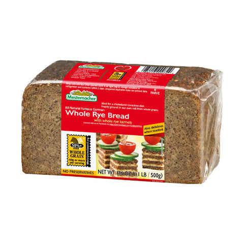 Mestmacher Whole Rye Bread Bread 17.6 Oz, 12/cs. EXP: 11/11/2027